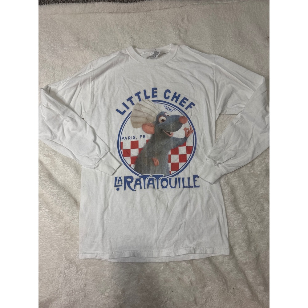 M&O Gold Ratatouille Long Sleeve Women Small White Excellent Little Chef Remy